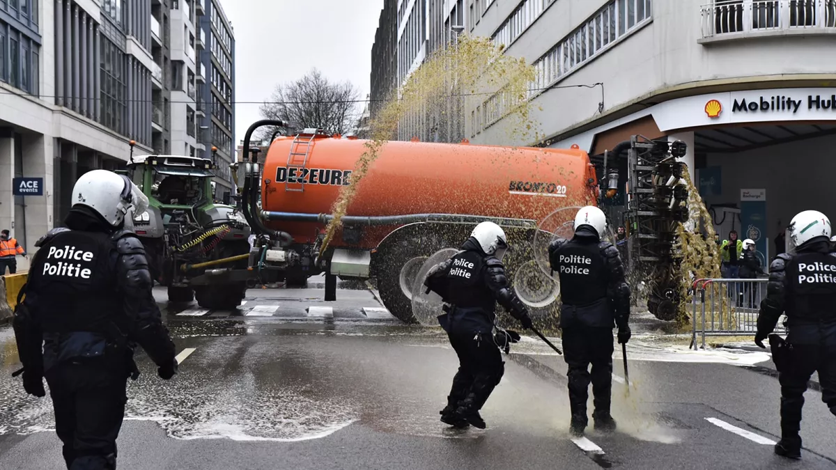 Farmers’ Tractor Protest Paralyzes Brussels’ European District